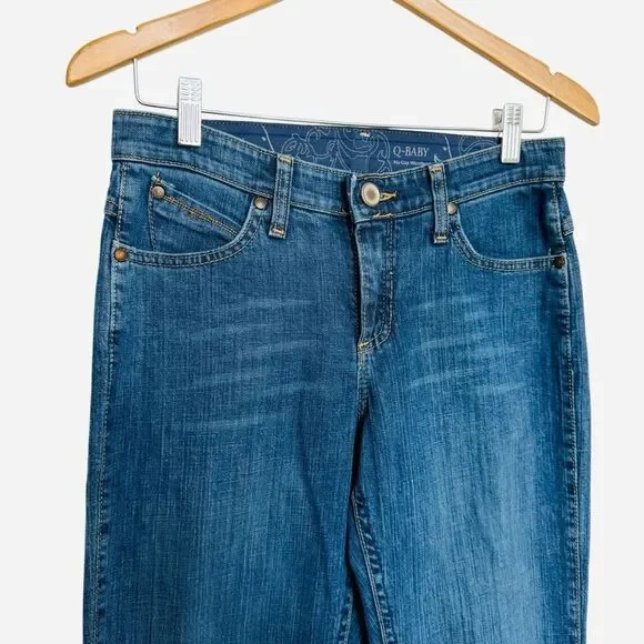 Wrangler Q-Baby Riding Jeans No Gap Waistband Mid rise Bootcut Size 3/4x36 - Picture 5 of 9